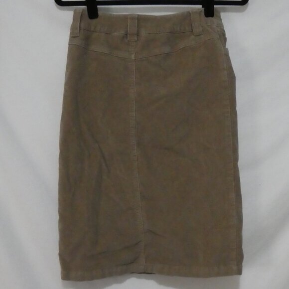 PC PREMIERE COLLECTION | size 6 | Classic Knee Length Corduroy Skirt With Slit - Picture 2 of 14